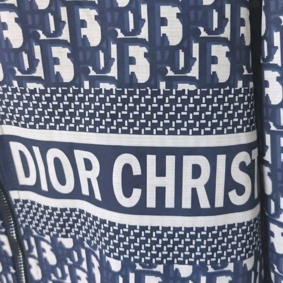 Dior Boutique Blue Monogram Hooded Windbreaker Jacket Men's Size XXL - Picture 4 of 11